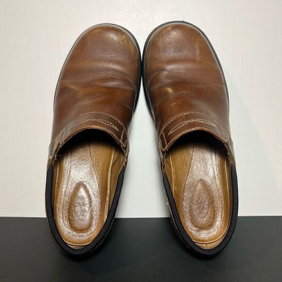 Womens ARIAT Santa Cruz Brown Mocha Leather Slip On Clogs / Size 7.5 Medium - Picture 5 of 8
